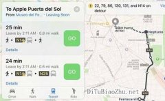 马德里苹果地图标注终于也添加了Transit功能